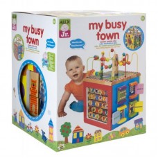 ALEX Jr. My Busy Town Wooden Activity Cube   
